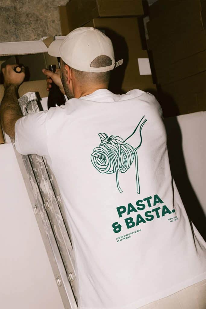 teeshirt d'un restaurant italien